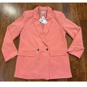 Steve Madden Women's Casual Chic Blazer - Salmon - Size Medium - NWT Vibrant